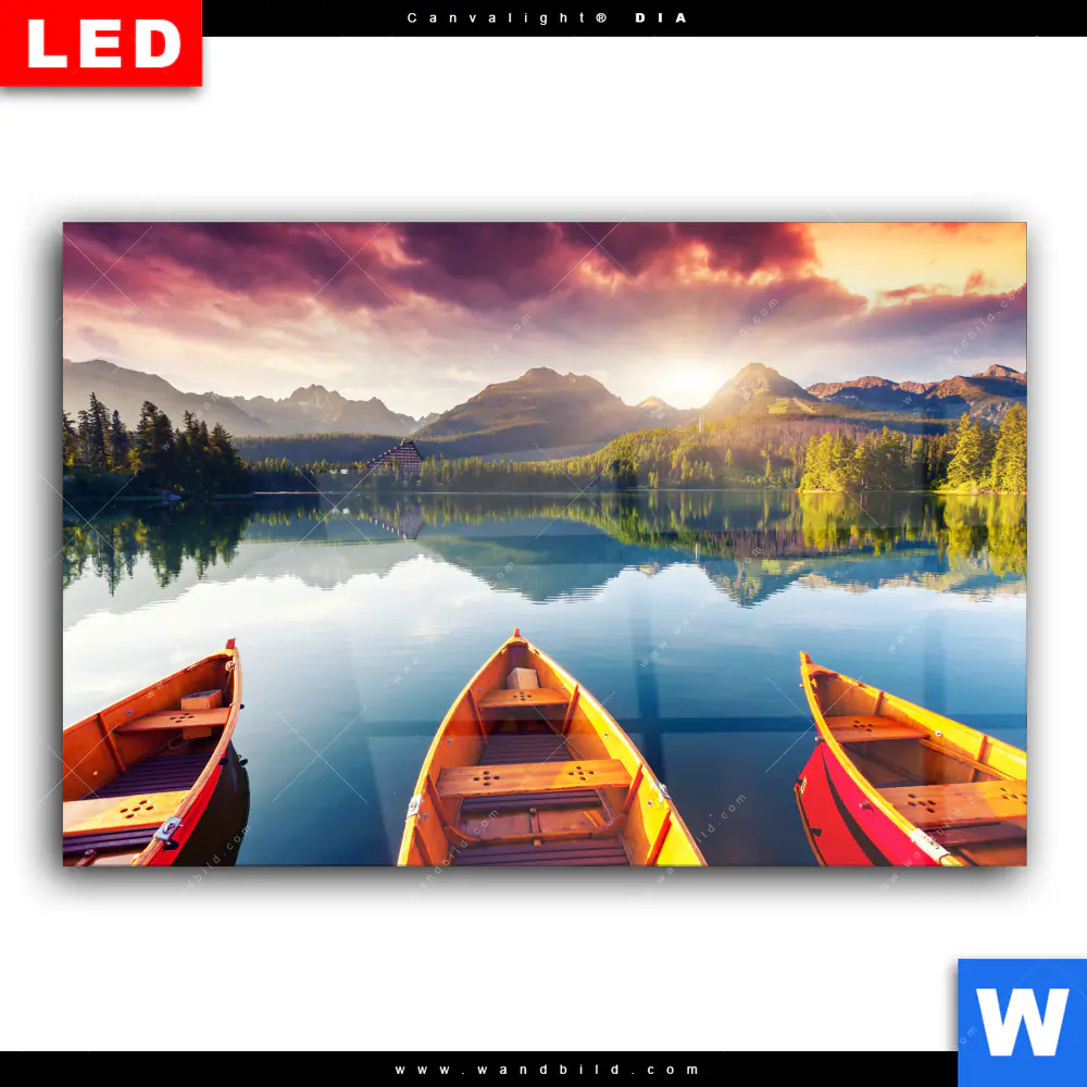 Wechselmotiv Acrylglas Canvalight® DIA | Drei Boote | Querformat - Image 2
