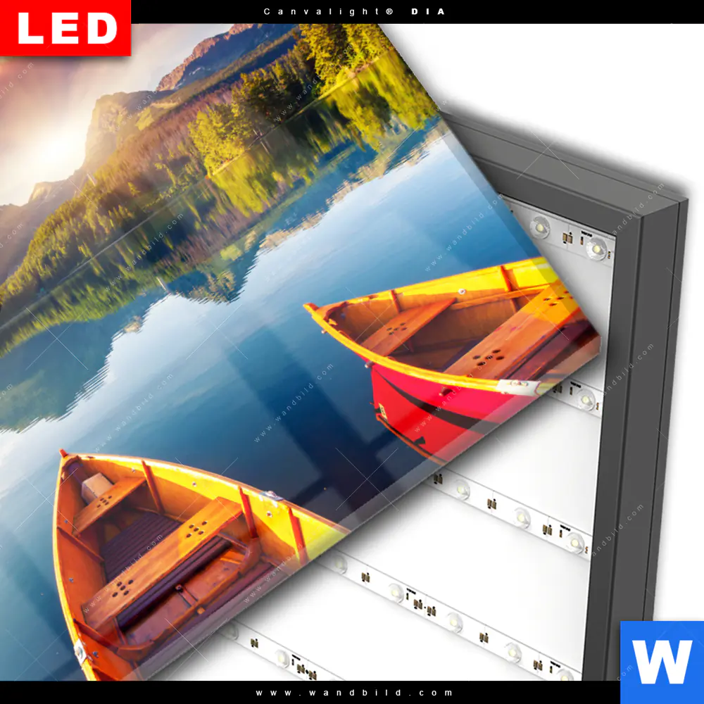 Wechselmotiv Acrylglas Canvalight® DIA | Drei Boote | Querformat - Image 3