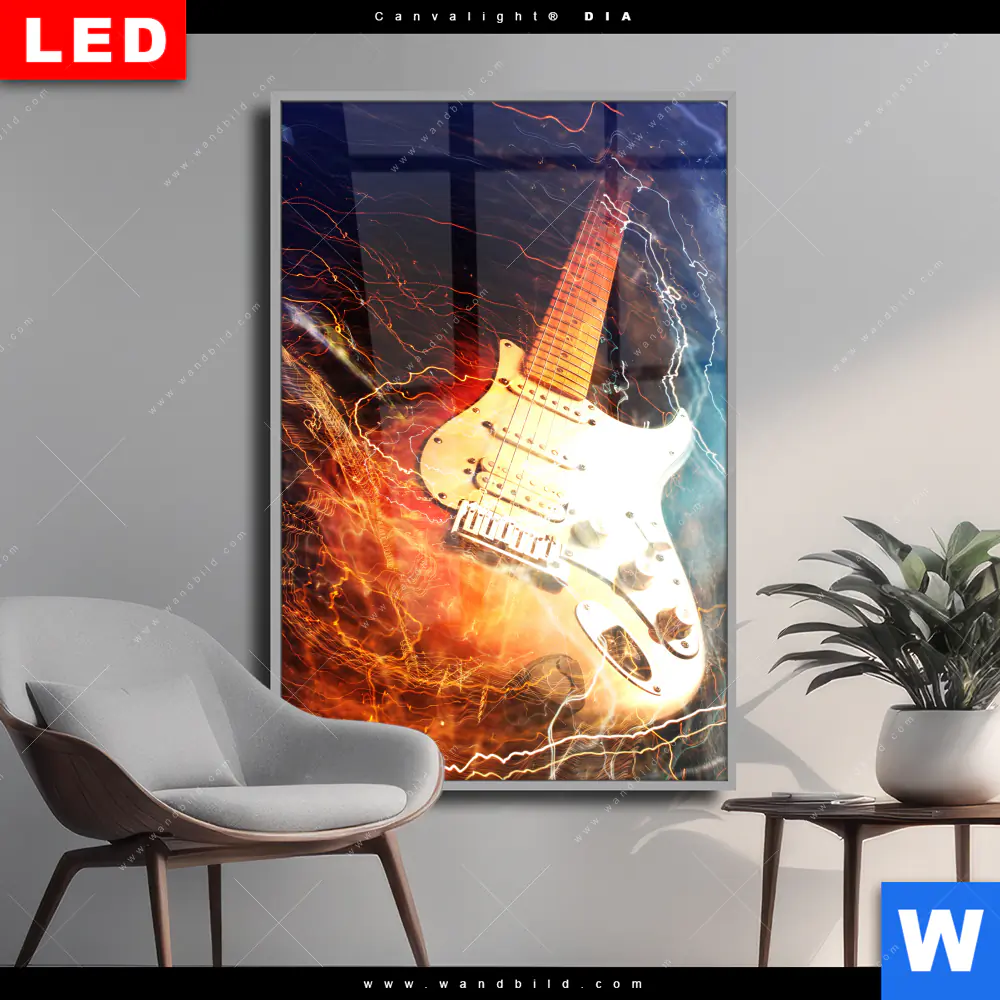 Wechselmotiv Acrylglas Canvalight® DIA | E-Gitarre | Hochformat