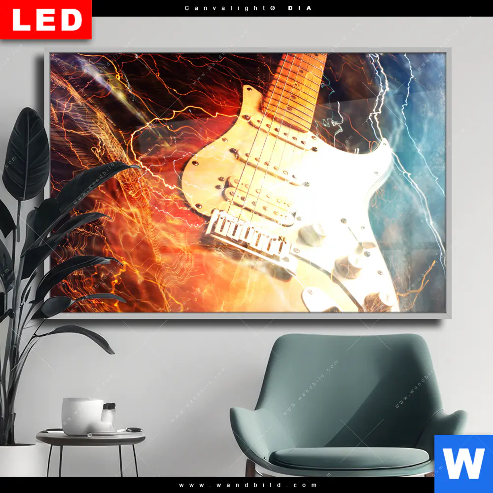Wechselmotiv Acrylglas Canvalight® DIA | E-Gitarre | Querformat