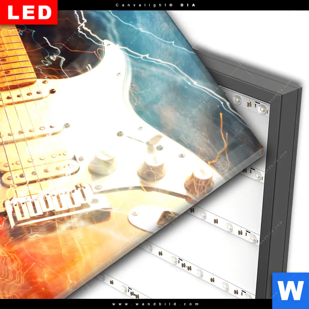 Wechselmotiv Acrylglas Canvalight® DIA | E-Gitarre | Querformat - Image 3