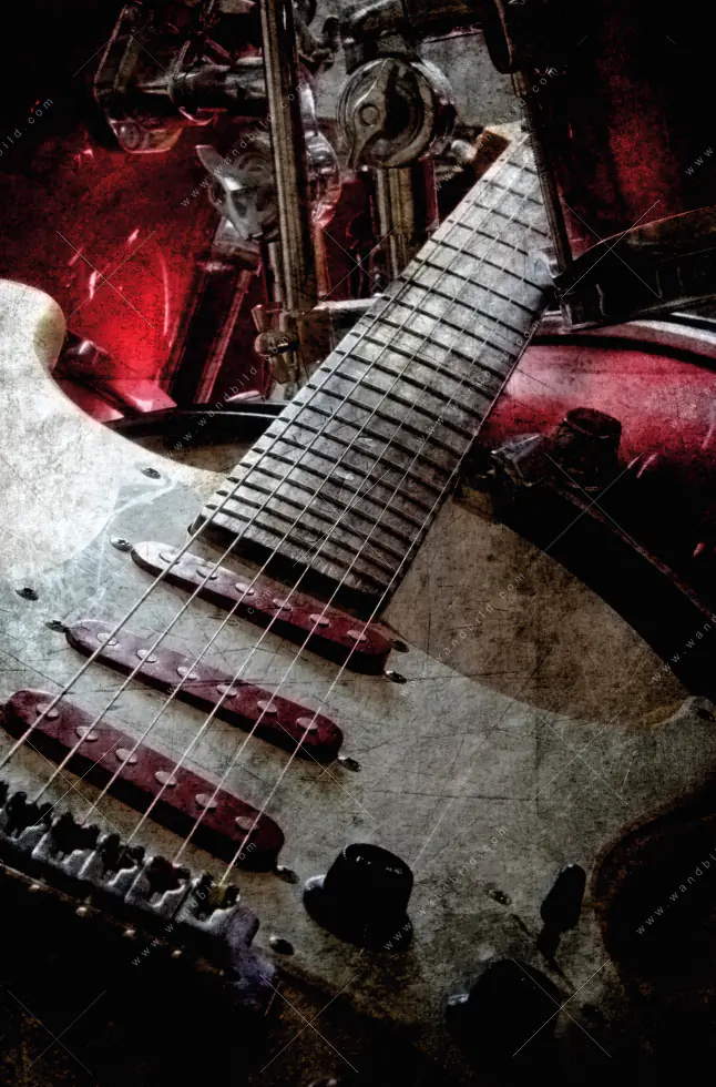 Wechselmotiv Acrylglas Canvalight® DIA | E-Gitarre Retro Look | Hochformat - Image 5