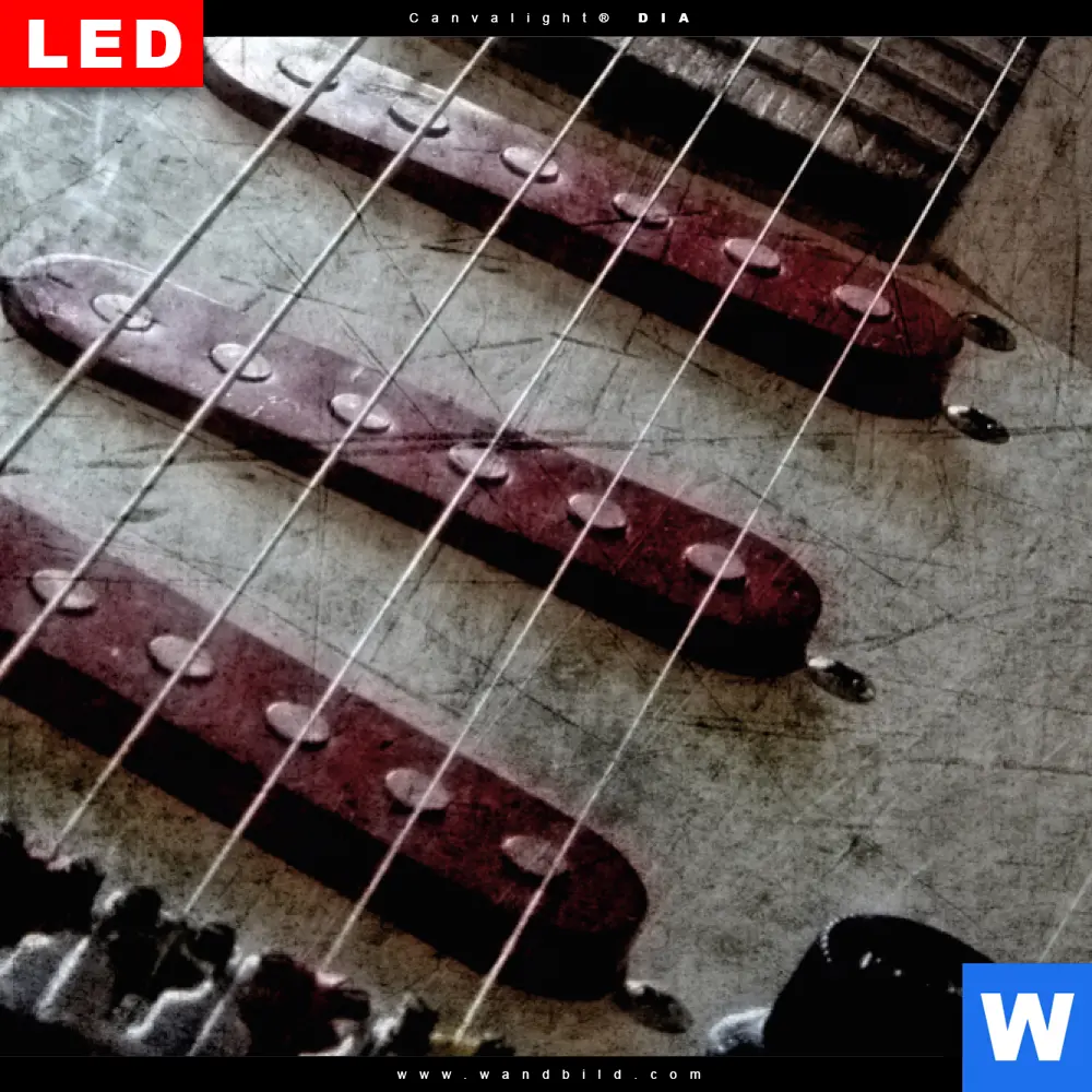 Wechselmotiv Acrylglas Canvalight® DIA | E-Gitarre Retro Look | Querformat - Image 4