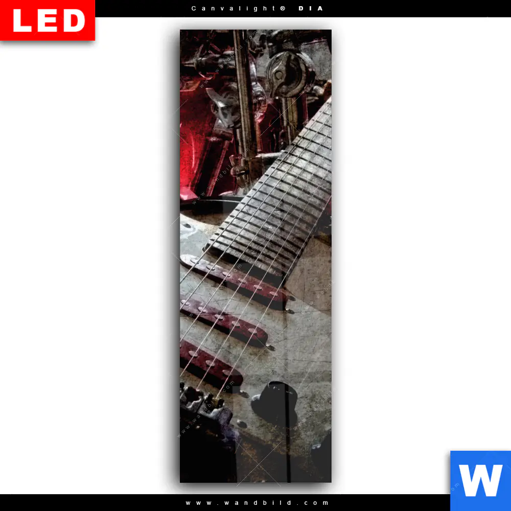 Wechselmotiv Acrylglas Canvalight® DIA | E-Gitarre Retro Look | Schmal - Image 2