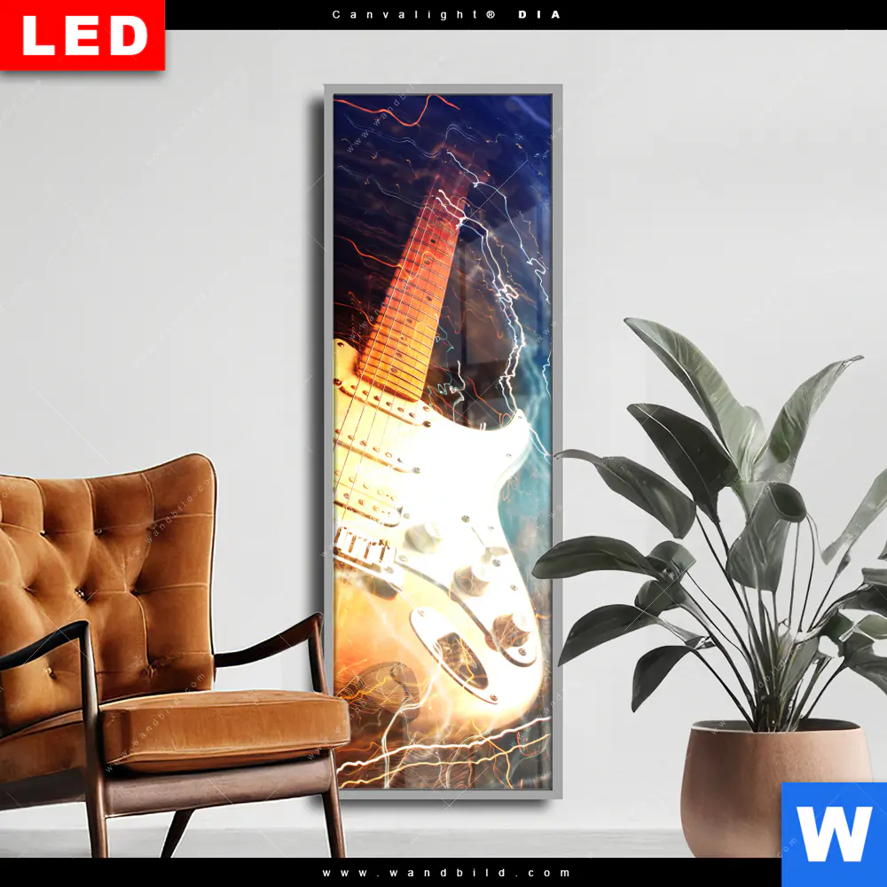 Wechselmotiv Acrylglas Canvalight® DIA | E-Gitarre | Schmal