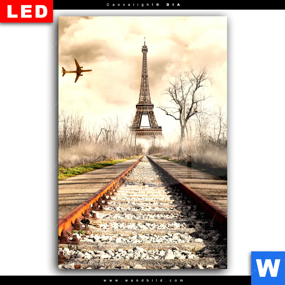 Wechselmotiv Acrylglas Canvalight® DIA | Eifelturm am Abstellgleis | Hochformat - Image 2