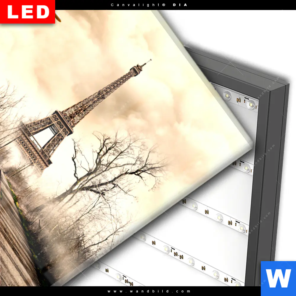 Wechselmotiv Acrylglas Canvalight® DIA | Eifelturm am Abstellgleis | Hochformat - Image 3