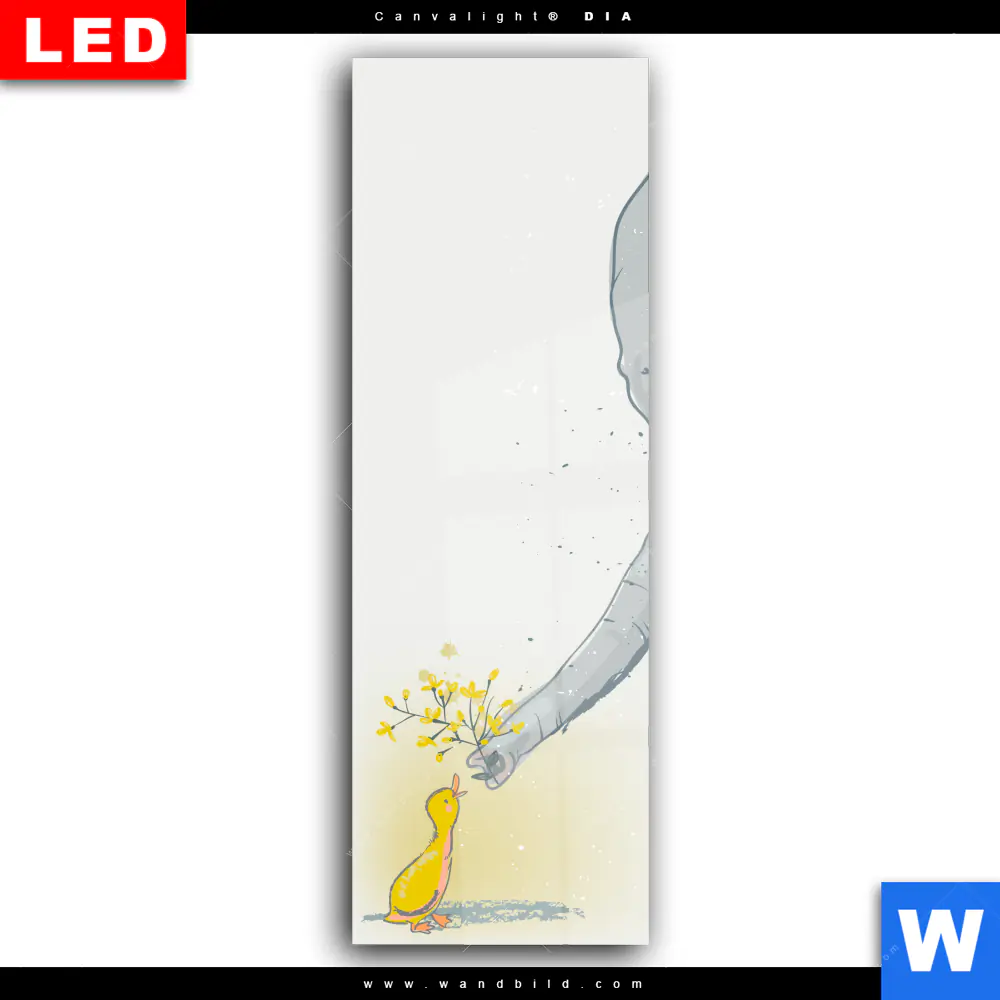 Wechselmotiv Acrylglas Canvalight® DIA | Elefant & Entlein | Schmal - Image 2