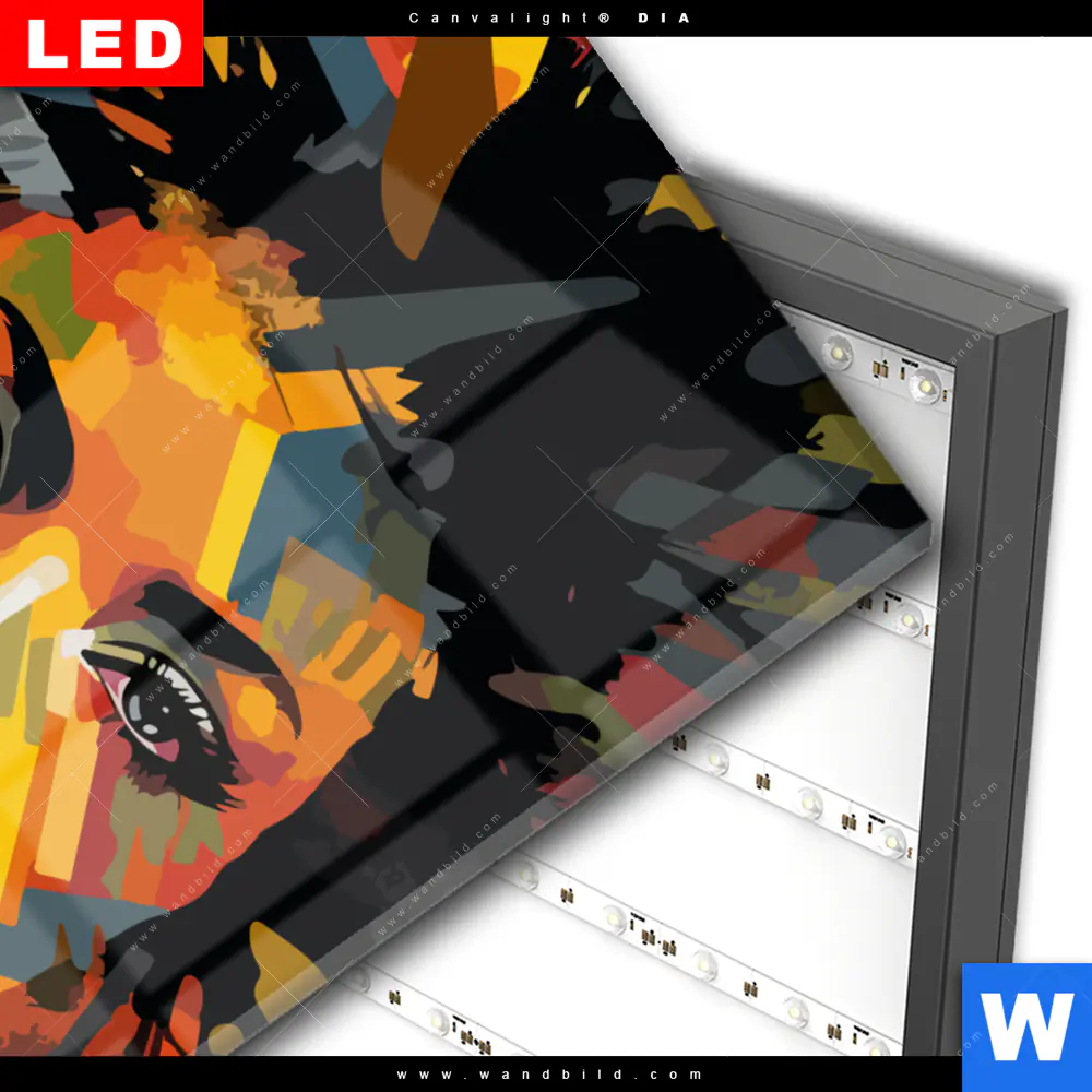 Wechselmotiv Acrylglas Canvalight® DIA | Erzörnte Frau | Hochformat - Image 3