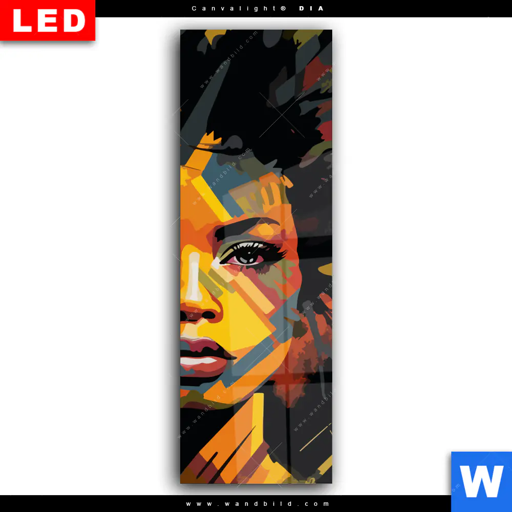 Wechselmotiv Acrylglas Canvalight® DIA | Erzörnte Frau | Schmal - Image 2