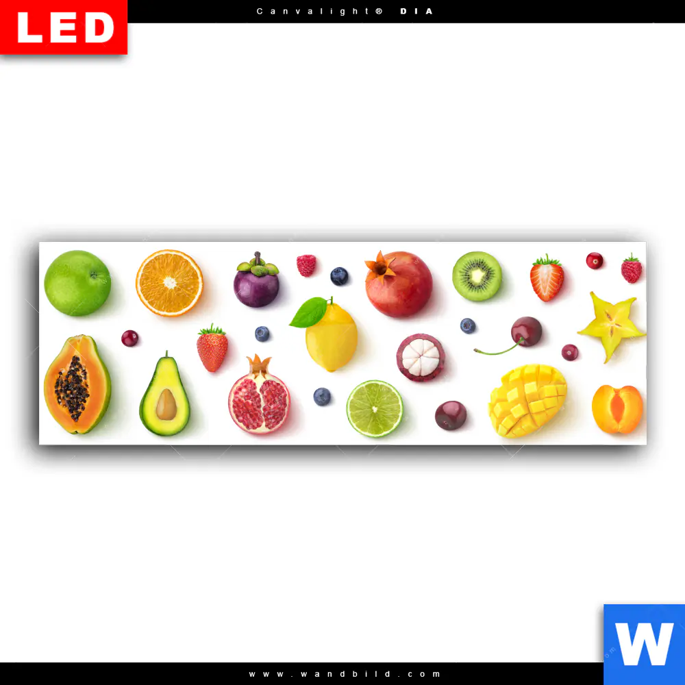 Wechselmotiv Acrylglas Canvalight® DIA | Exotische Früchte | Panorama - Image 2