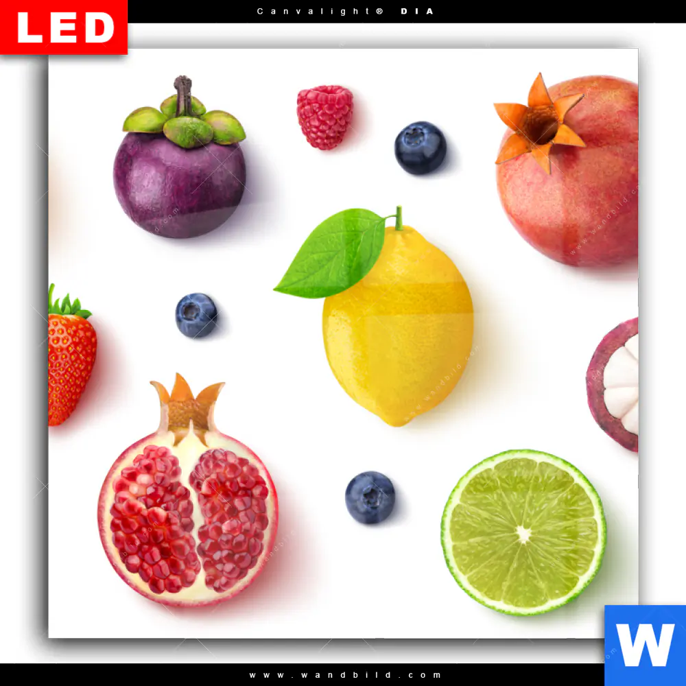 Wechselmotiv Acrylglas Canvalight® DIA | Exotische Früchte | Quadrat - Image 2