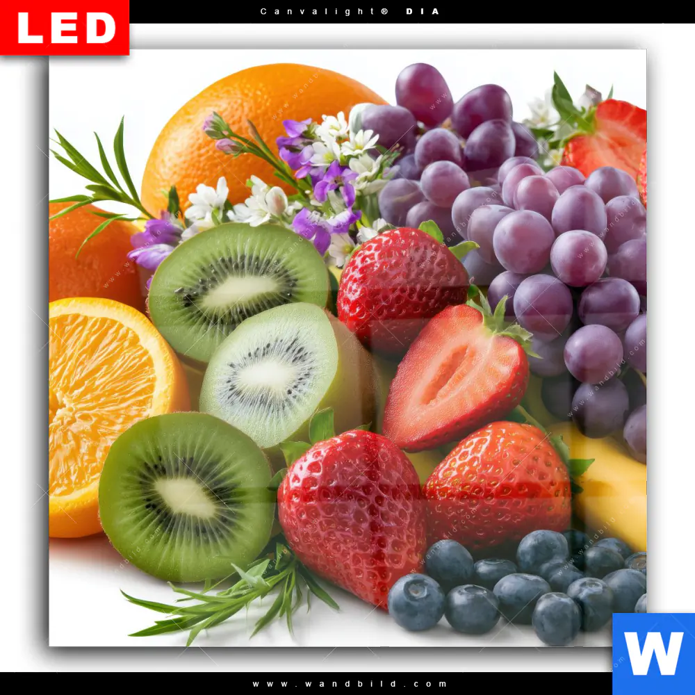 Wechselmotiv Acrylglas Canvalight® DIA | Exotische Früchte und Beeren | Quadrat - Image 2