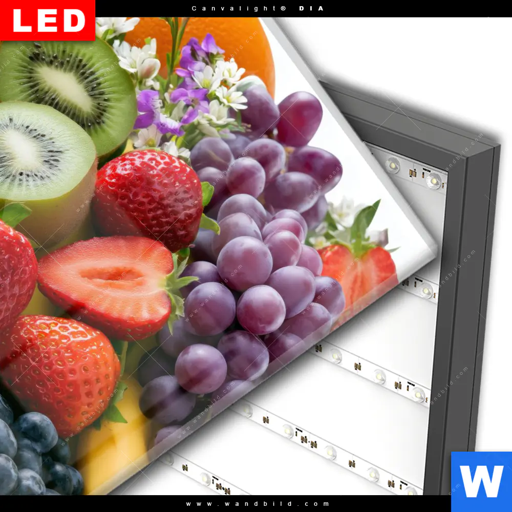 Wechselmotiv Acrylglas Canvalight® DIA | Exotische Früchte und Beeren | Quadrat - Image 3