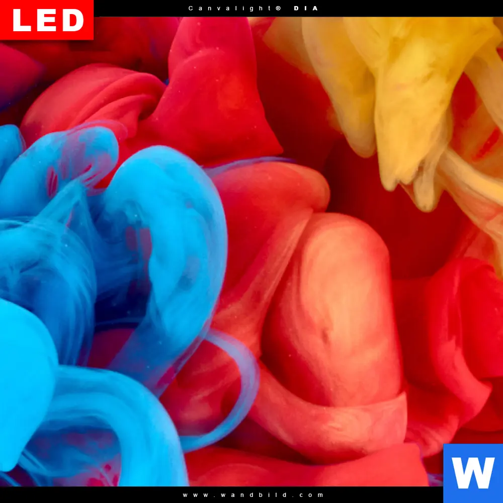 Wechselmotiv Acrylglas Canvalight® DIA | Farbe im Wasser - bunt | Querformat - Image 4