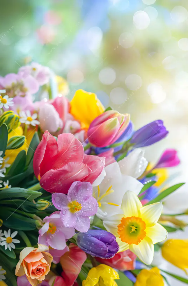 Wechselmotiv Acrylglas Canvalight® DIA | Farbenfrohe Frühlingsblüten | Hochformat - Image 5