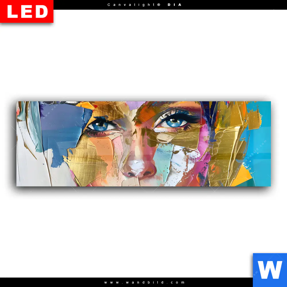 Wechselmotiv Acrylglas Canvalight® DIA | Farbexplosion - Porträt Nova | Panorama - Image 2