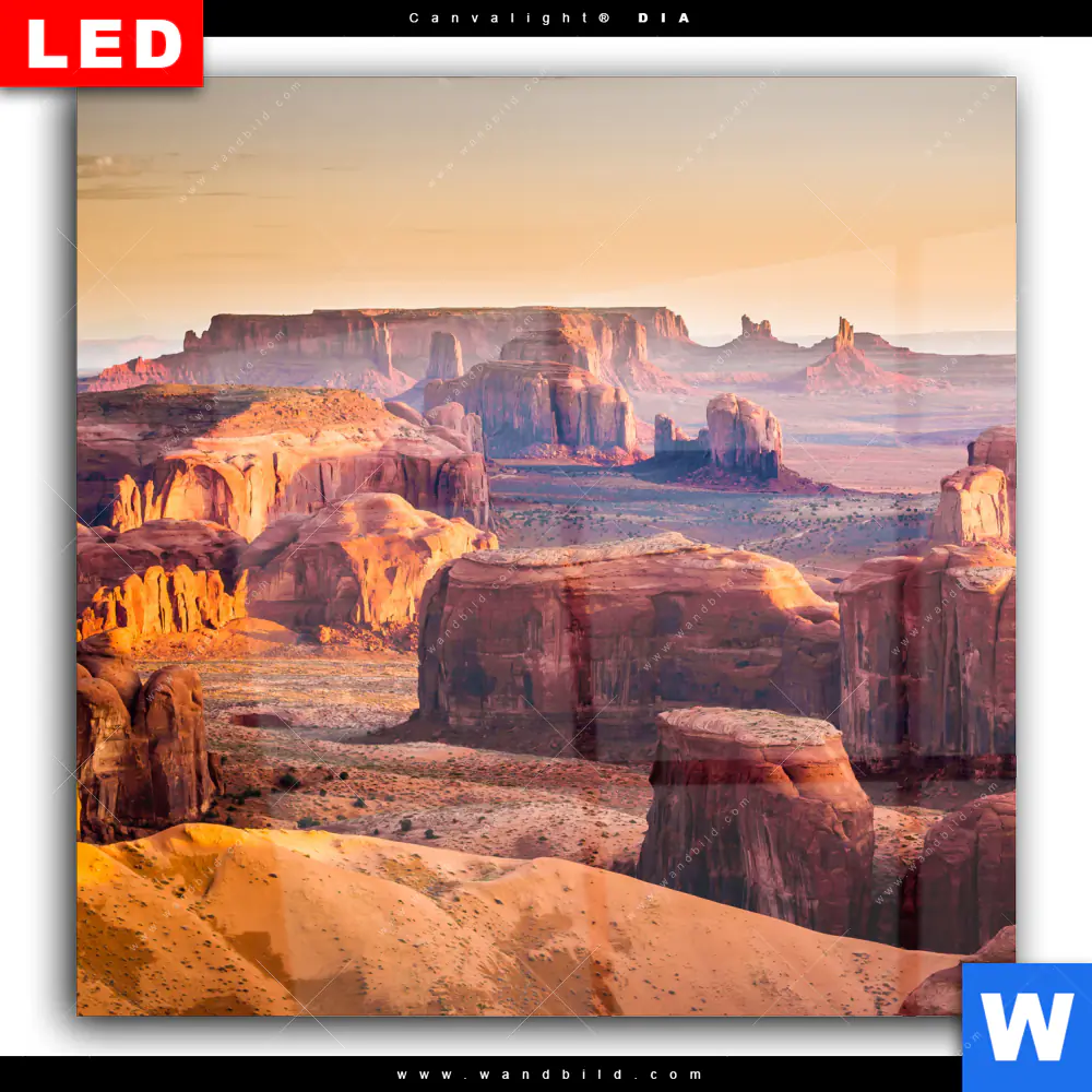 Wechselmotiv Acrylglas Canvalight® DIA | Felsen bei Sonnenuntergang | Quadrat - Image 2