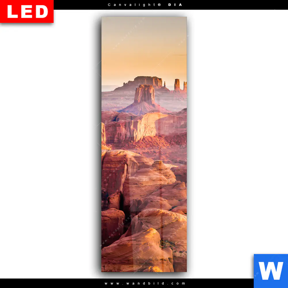 Wechselmotiv Acrylglas Canvalight® DIA | Felsen bei Sonnenuntergang | Schmal - Image 2