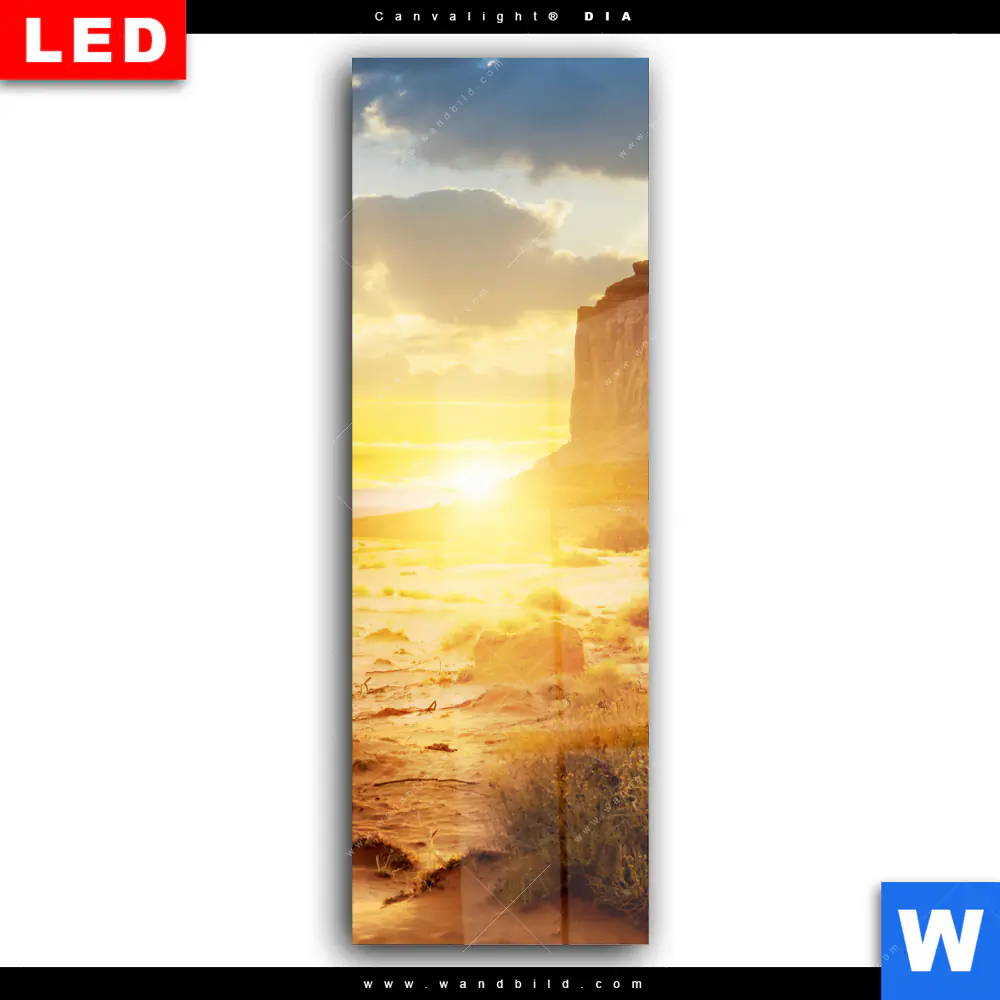 Wechselmotiv Acrylglas Canvalight® DIA | Felsen in Wüste | Schmal - Image 2