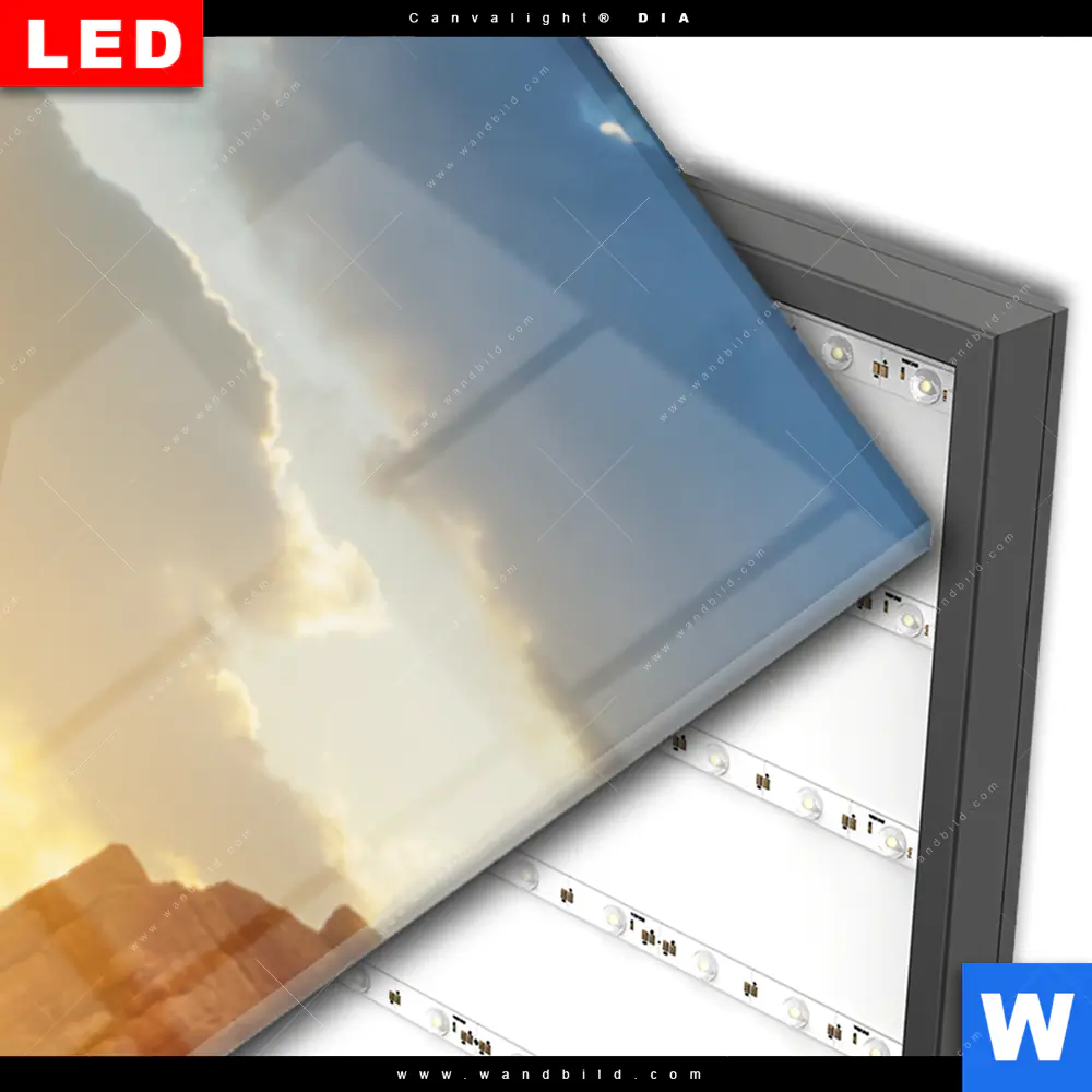 Wechselmotiv Acrylglas Canvalight® DIA | Felsen in Wüste | Schmal - Image 3