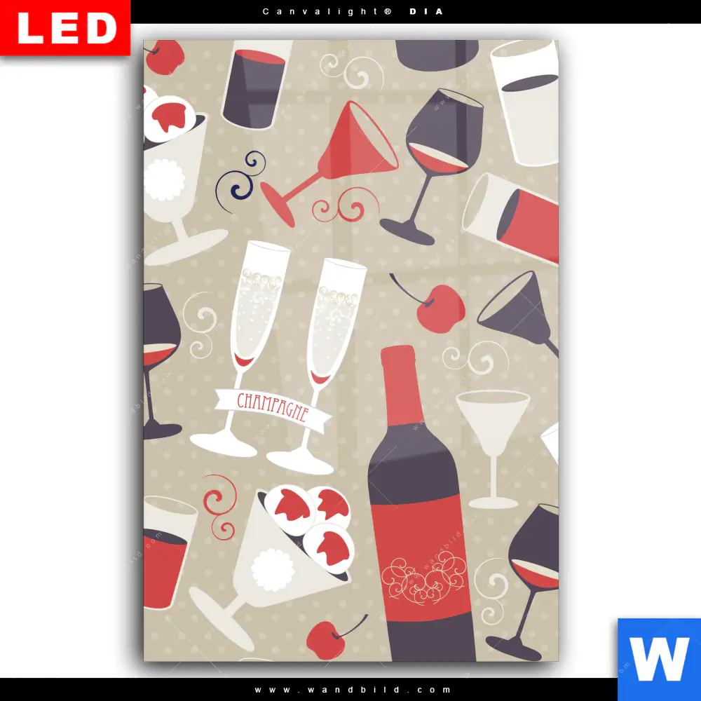 Wechselmotiv Acrylglas Canvalight® DIA | Flaschen & Gläser No. 2 | Hochformat - Image 2