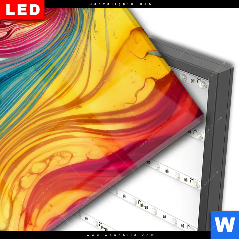 Wechselmotiv Acrylglas Canvalight® DIA | Fluid Art - Am Strand | Querformat - Image 3