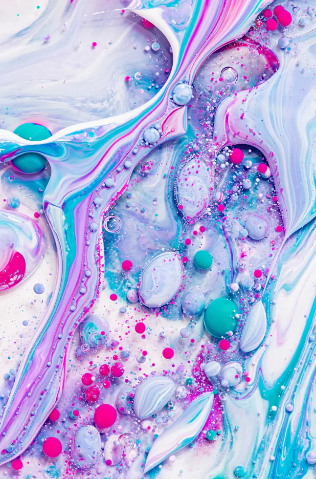 Wechselmotiv Acrylglas Canvalight® DIA | Fluid Art - Bubbless Aquamarin | Hochformat - Image 5