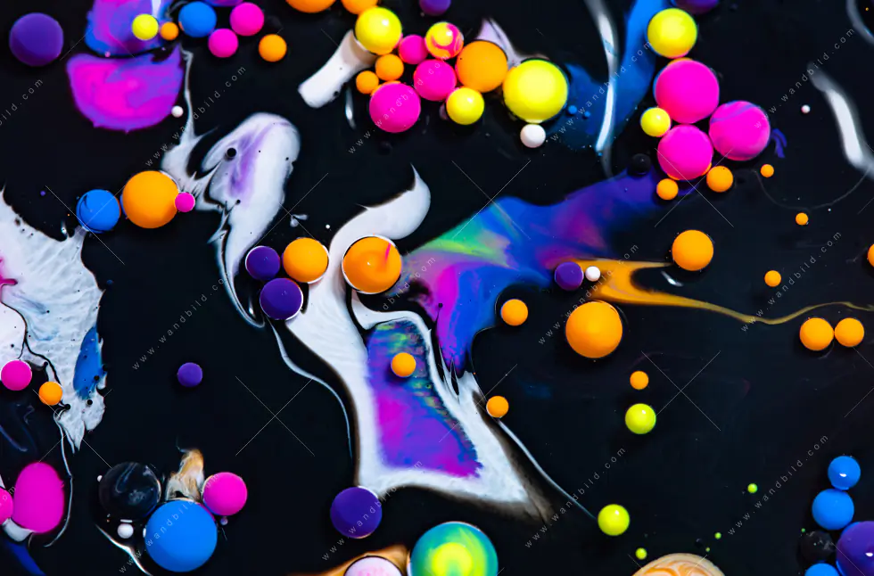 Wechselmotiv Acrylglas Canvalight® DIA | Fluid Art - Bubbless Neon | Quadrat - Image 5