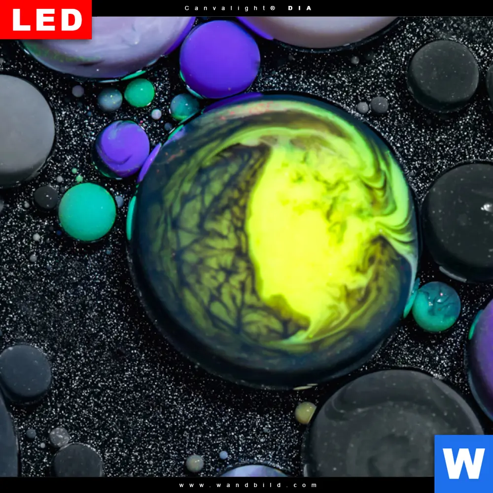 Wechselmotiv Acrylglas Canvalight® DIA | Fluid Art - Bubbless No.1 | Querformat - Image 4