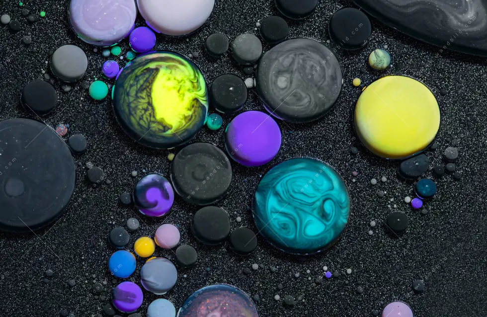 Wechselmotiv Acrylglas Canvalight® DIA | Fluid Art - Bubbless No.1 | Querformat - Image 5