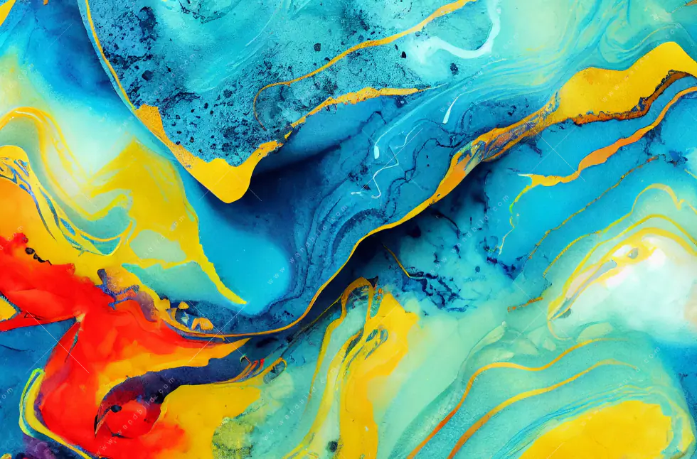 Wechselmotiv Acrylglas Canvalight® DIA | Fluid Art Floral No.2 | Quadrat - Image 5