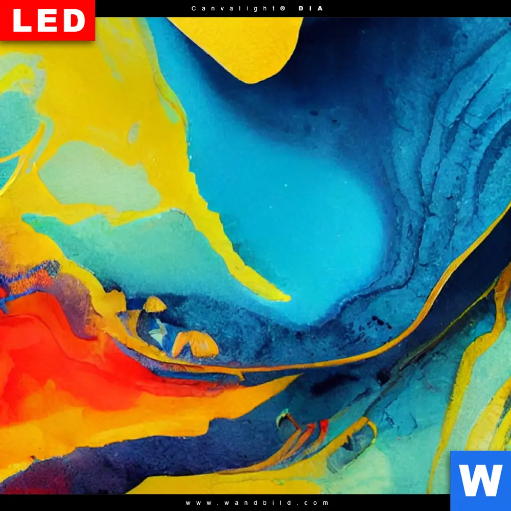Wechselmotiv Acrylglas Canvalight® DIA | Fluid Art Floral No.2 | Querformat - Image 4