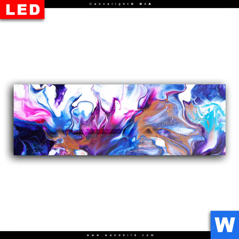 Wechselmotiv Acrylglas Canvalight® DIA | Fluid Art Floral | Panorama - Image 2