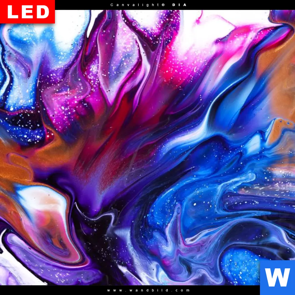 Wechselmotiv Acrylglas Canvalight® DIA | Fluid Art Floral | Querformat - Image 4