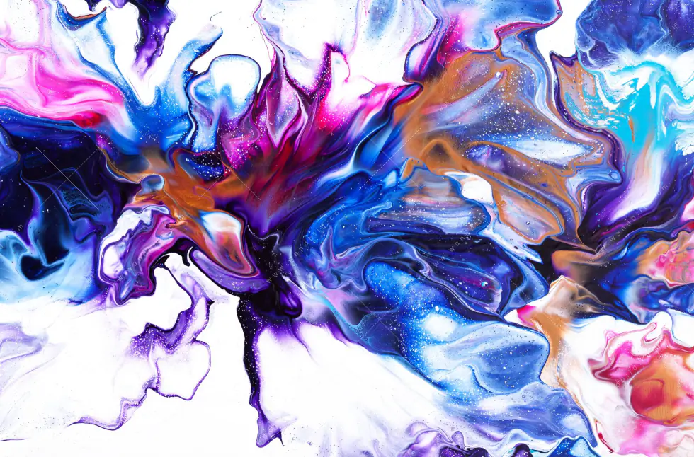 Wechselmotiv Acrylglas Canvalight® DIA | Fluid Art Floral | Querformat - Image 5