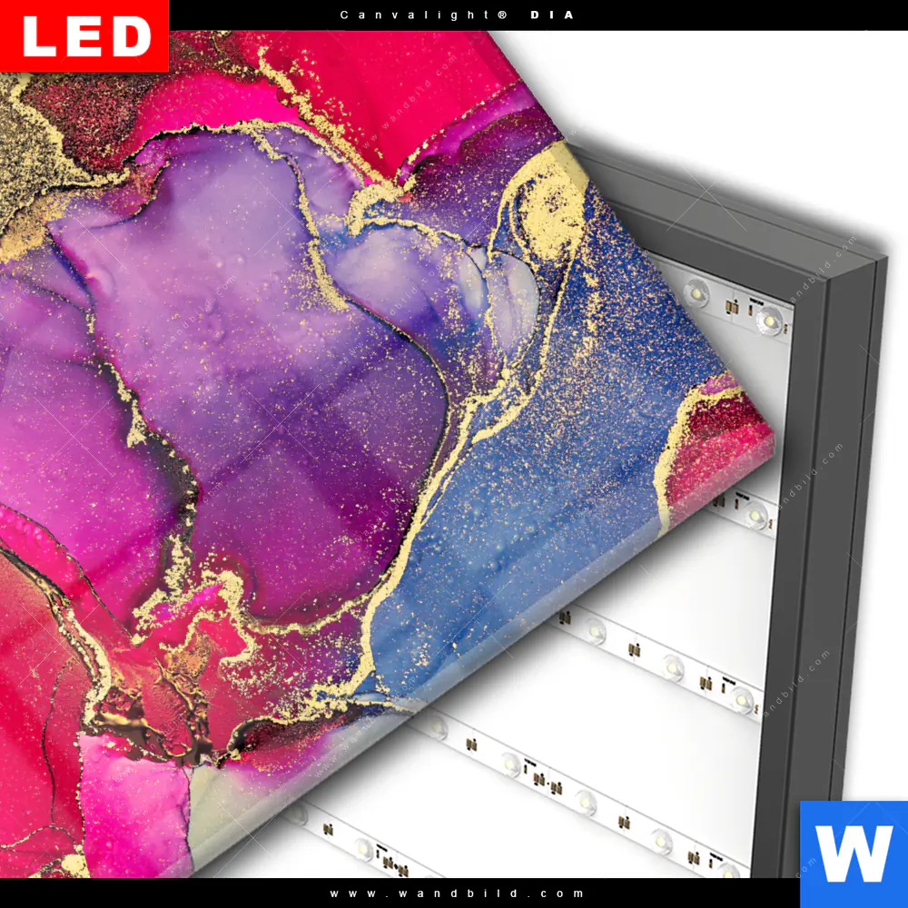 Wechselmotiv Acrylglas Canvalight® DIA | Fluid Art Frühlingszauber | Quadrat - Image 3
