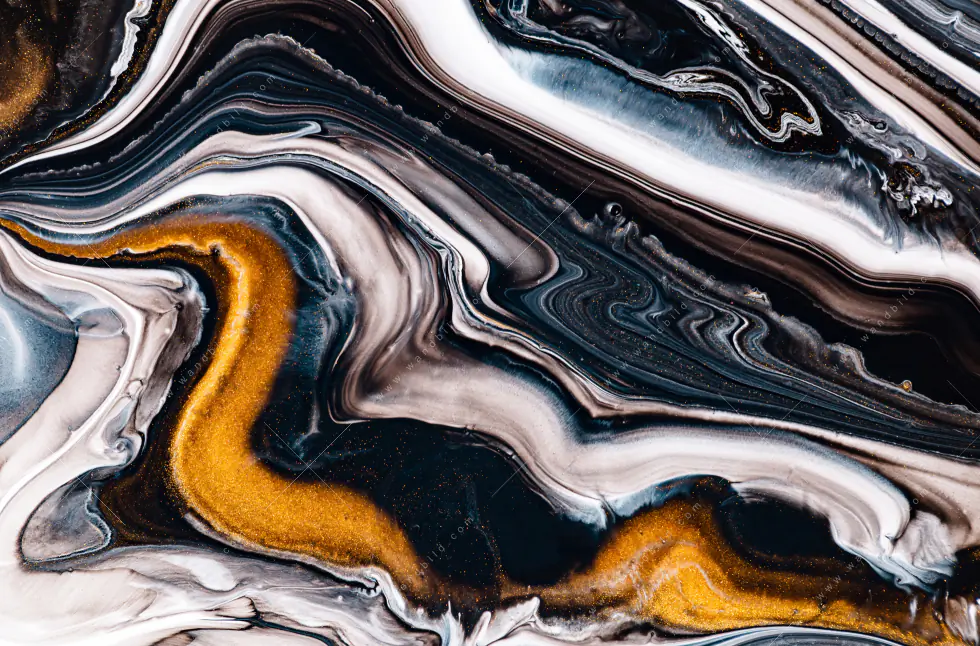 Wechselmotiv Acrylglas Canvalight® DIA | Fluid Art Goldrausch | Panorama - Image 5