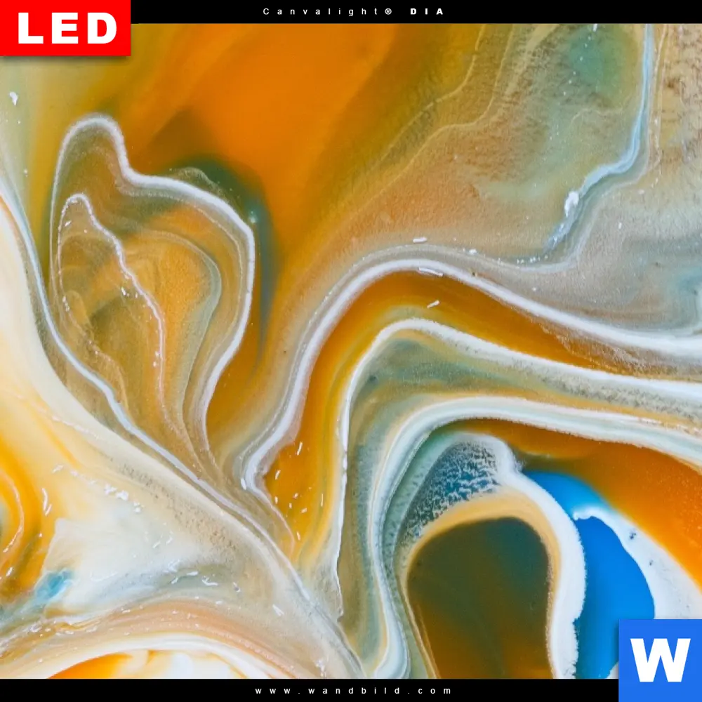 Wechselmotiv Acrylglas Canvalight® DIA | Fluid Art Lagune | Quadrat - Image 4