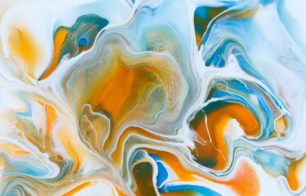 Wechselmotiv Acrylglas Canvalight® DIA | Fluid Art Lagune | Quadrat - Image 5
