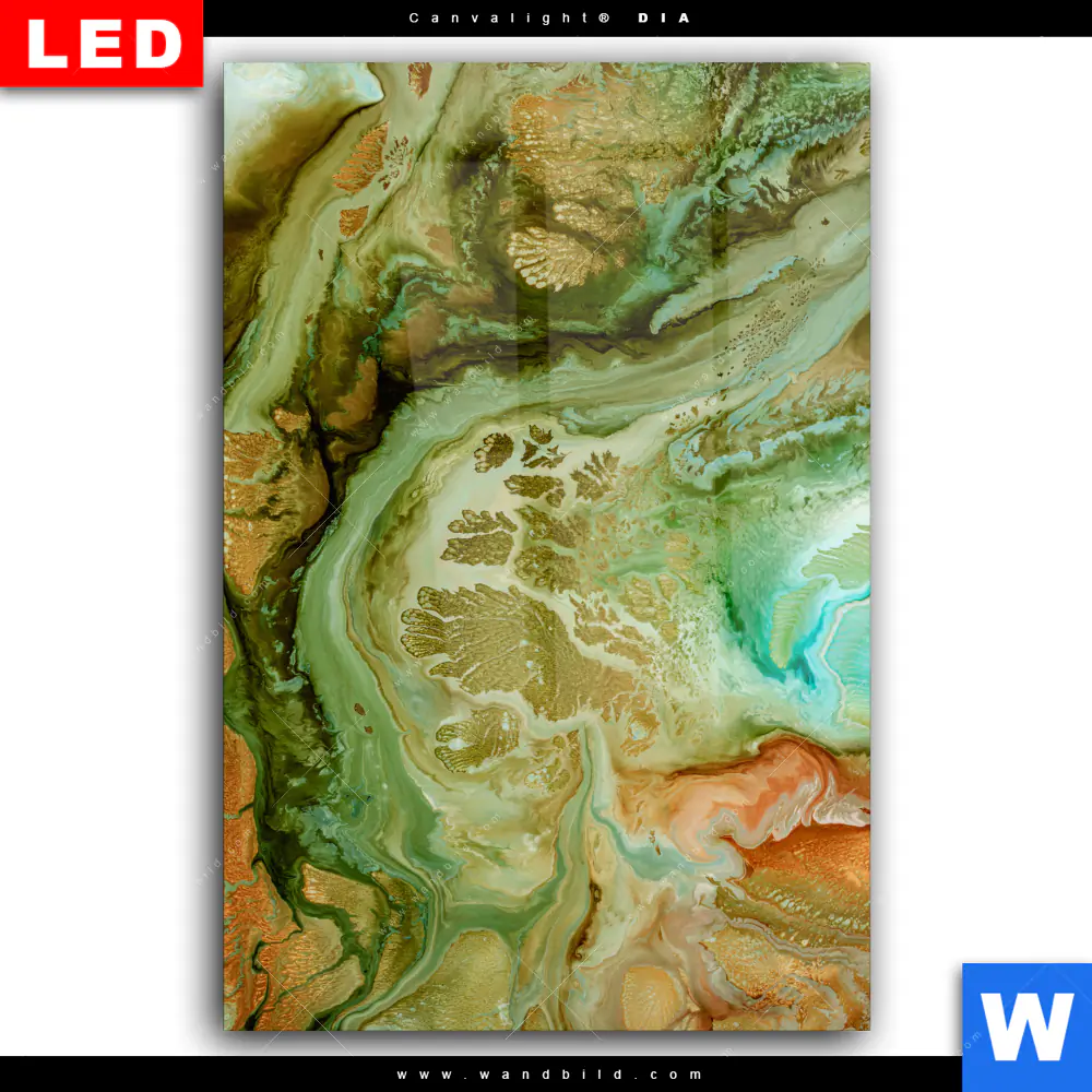 Wechselmotiv Acrylglas Canvalight® DIA | Fluid Art Naturschauspiel | Hochformat - Image 2