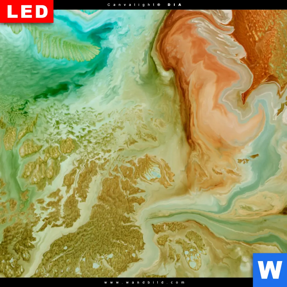 Wechselmotiv Acrylglas Canvalight® DIA | Fluid Art Naturschauspiel | Panorama - Image 4