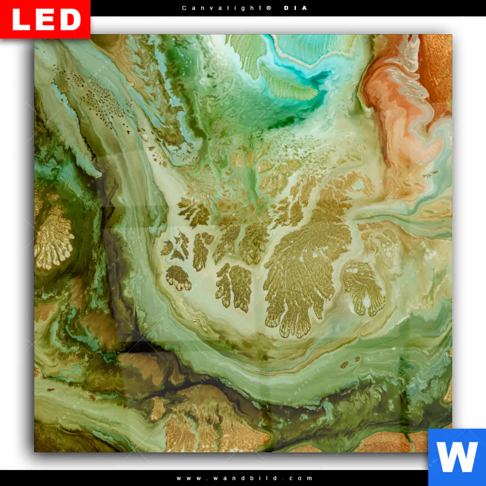 Wechselmotiv Acrylglas Canvalight® DIA | Fluid Art Naturschauspiel | Quadrat - Image 2