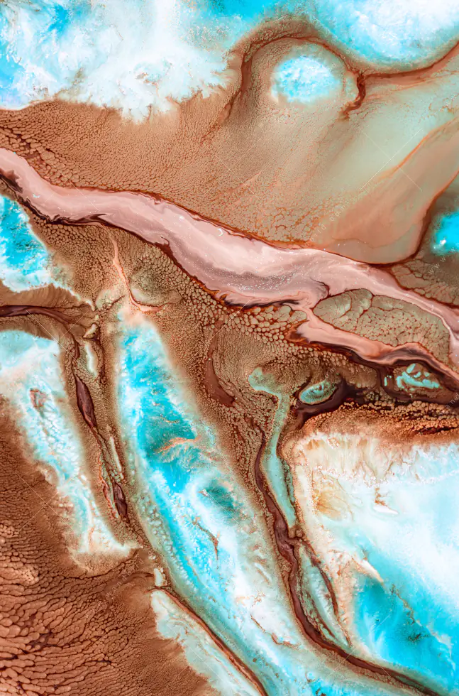 Wechselmotiv Acrylglas Canvalight® DIA | Fluid Art Sandbank | Hochformat - Image 5