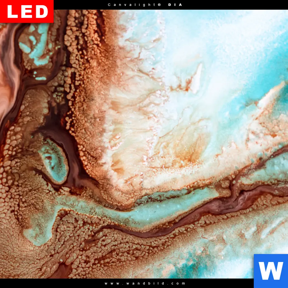 Wechselmotiv Acrylglas Canvalight® DIA | Fluid Art Sandbank | Querformat - Image 4