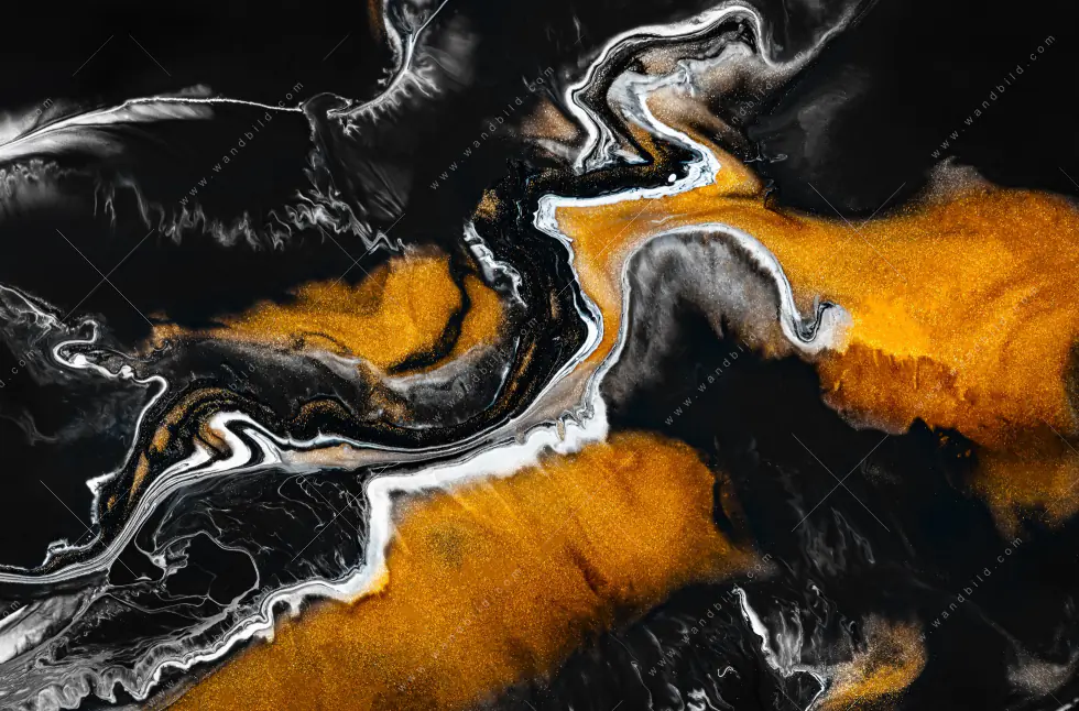 Wechselmotiv Acrylglas Canvalight® DIA | Fluid Art Schwarzes Meer | Panorama - Image 5