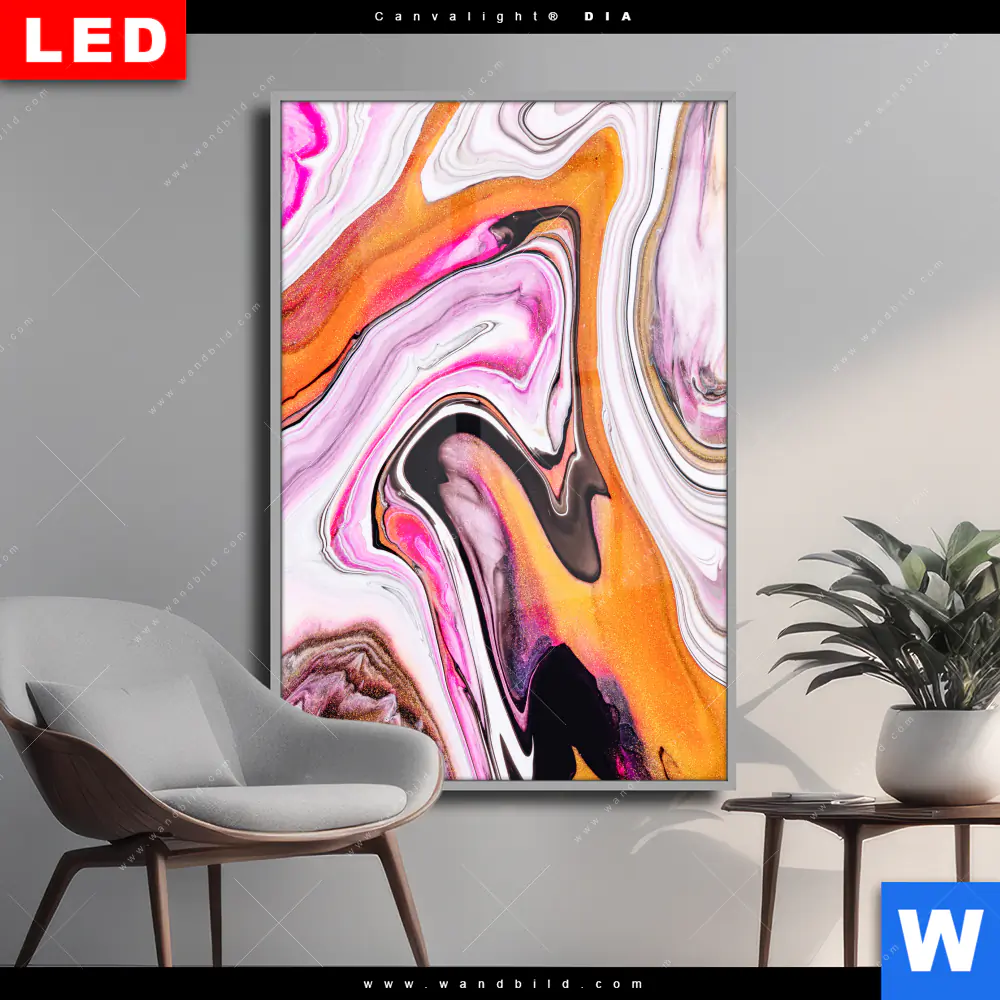 Wechselmotiv Acrylglas Canvalight® DIA | Fluid Art Sweets | Hochformat