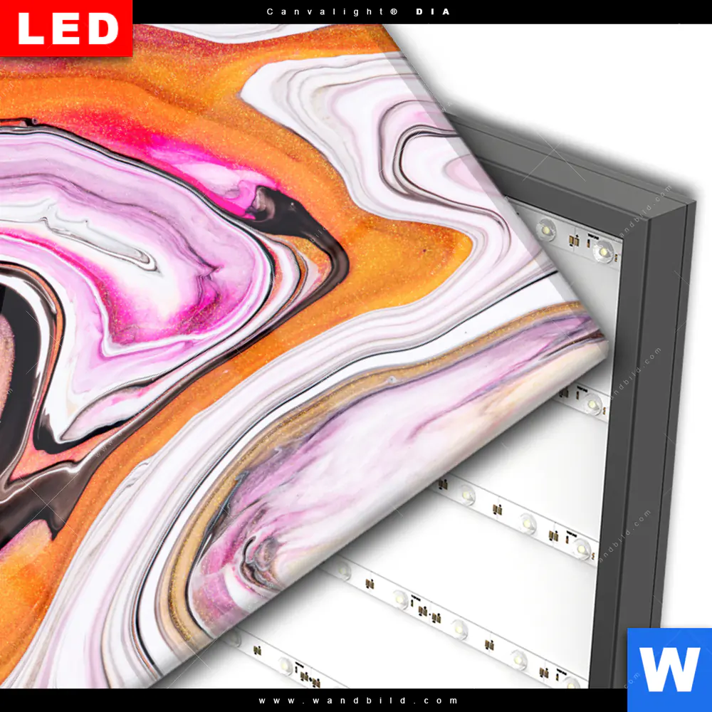 Wechselmotiv Acrylglas Canvalight® DIA | Fluid Art Sweets | Hochformat - Image 3