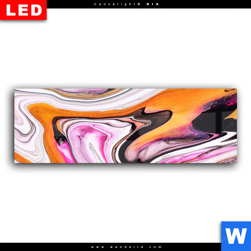 Wechselmotiv Acrylglas Canvalight® DIA | Fluid Art Sweets | Panorama - Image 2