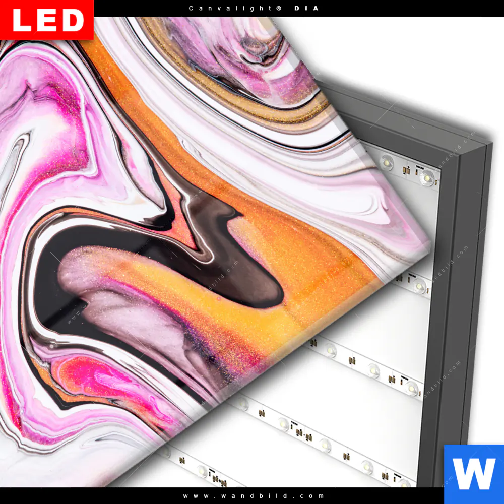 Wechselmotiv Acrylglas Canvalight® DIA | Fluid Art Sweets | Quadrat - Image 3